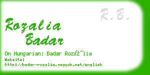 rozalia badar business card
